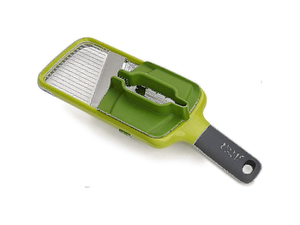 Mandolina multifuncional portátil Slowmoose com pinça para alimentos e lâmina ajustável, lavável na máquina de lavar louça, tamanho único, verde