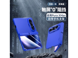 Capa Para Celular Huawei Pura X Max (azul De Alta Definição) Com Acabamento Em Óleo Texturizado Para Toque Suave E Dobradiça Com Mola.