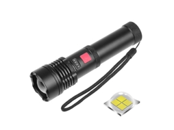 Lanterna Led Xhp50 Usb Recarregavel 5modos Zoomable Ipx8 Camping/emergencia Preto Yizhood