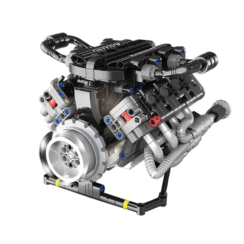 Conjunto De Modelos De Motor V8 De Supercarro (665 Peças)
