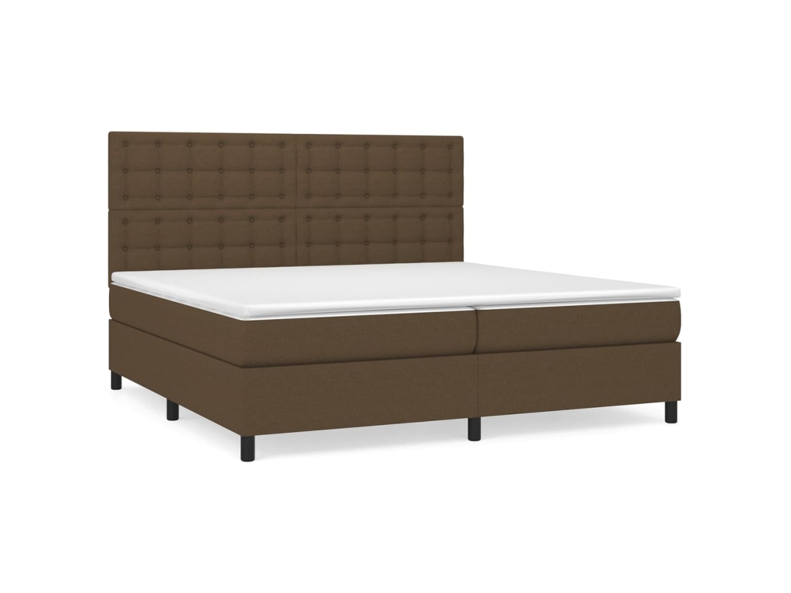 Box Spring Bed, Box Spring Beds Vidaxl Marrom Tecido (200 X 200 Cm)