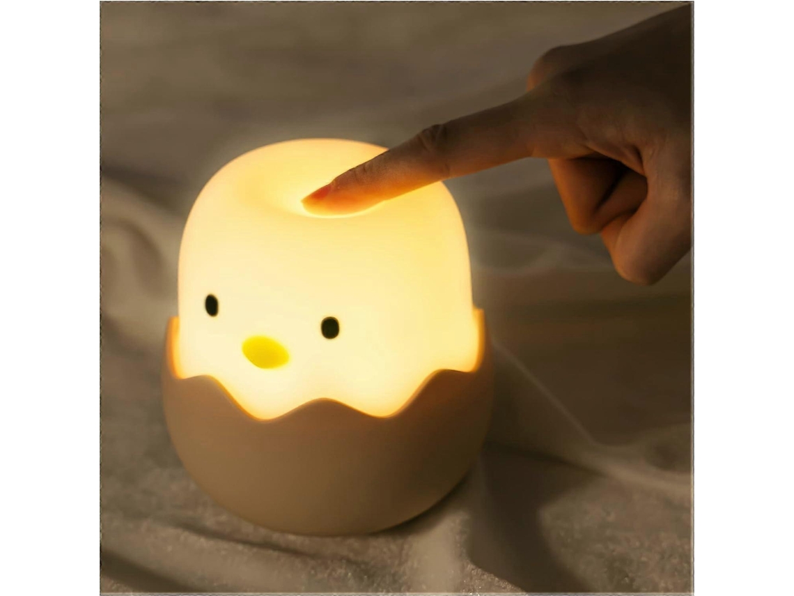 Rebe luz Noturna para Bebê de Silicone Kawaii Usb Recarregável Regulável por Toque Sem Bpa para Dormitório e Lactância
