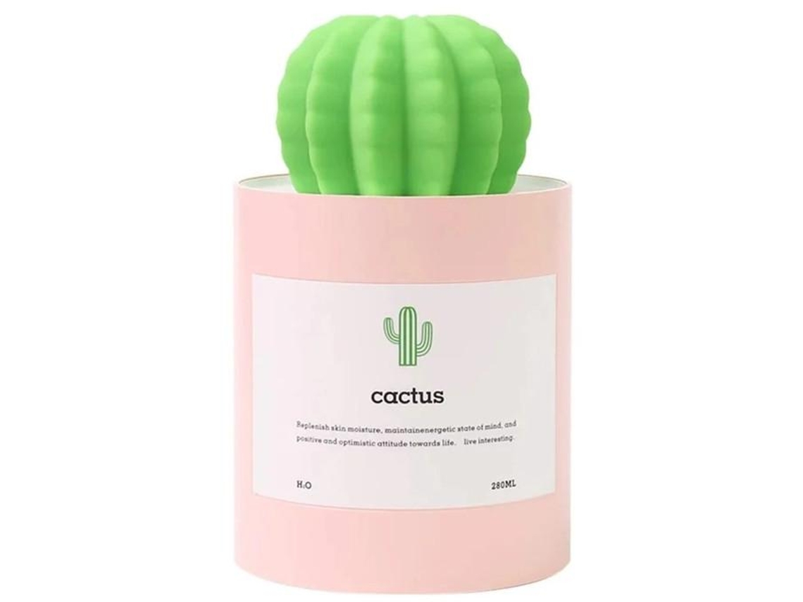 Mini Umidificador Umidificador De Ar Portátil Cactus Usb Cool Mist De 280 Ml Operação Ultrassilenciosa Para Quarto Escritório Casa Yizhood