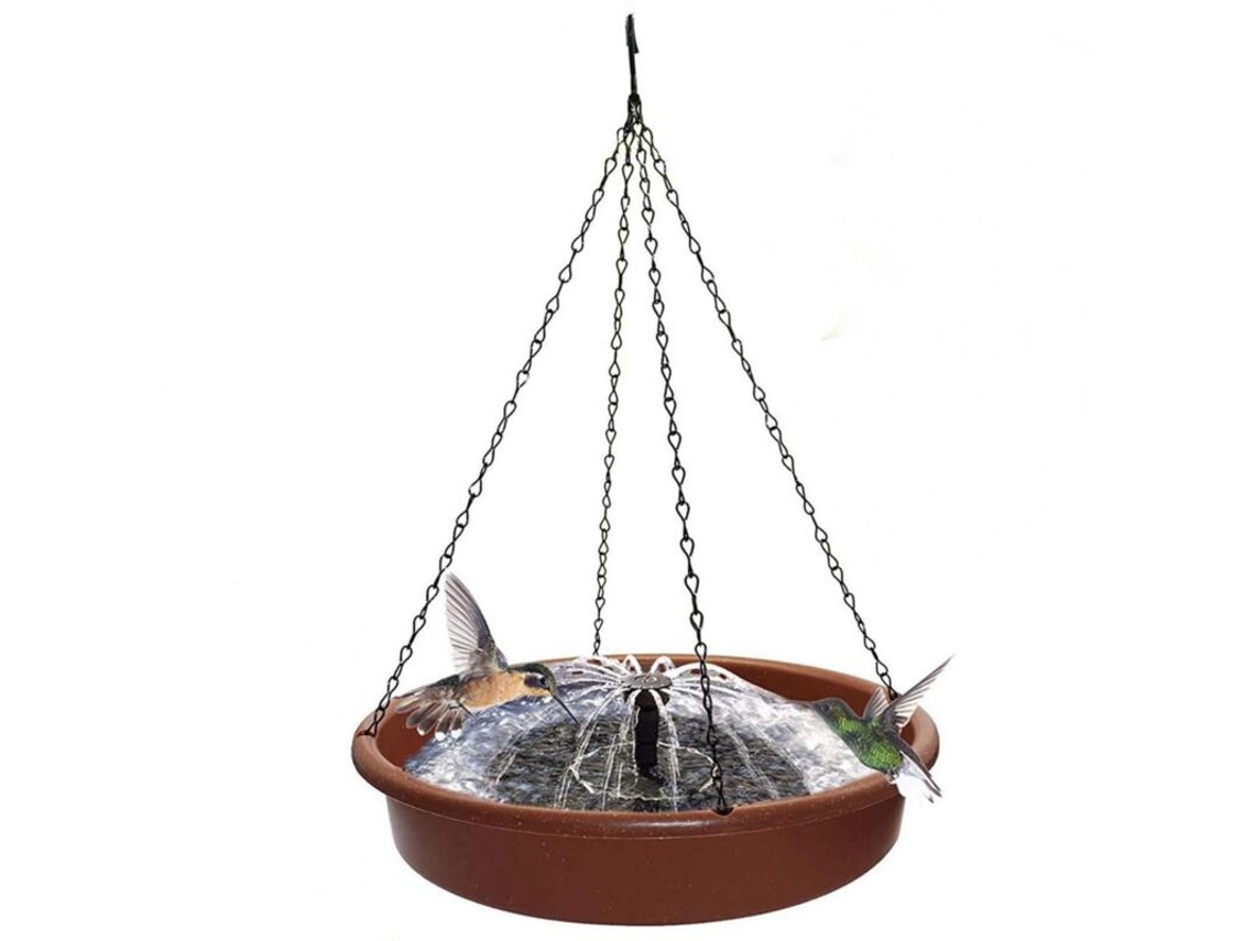 Pedestal Para Banho De Pássaros, Pedestal Para Difusor De Pássaros Suspenso Com Bomba E Alimentador De Pássaros Brilvibera