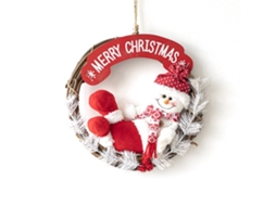 Círculos de Vime Natal com Bonecas de Tecido, Decoração de Parede, Ergonômico, Uso Diário STELASPLEN