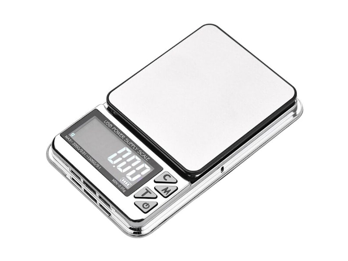 BALANÇA AQUAFORGE pequena, USB, 1 Kg/0,01 G, para alimentos