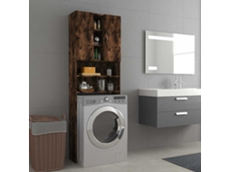 Vidaxl Armário Máquina Lavar Roupa 64x25,5x190 Cm Carvalho Fumado