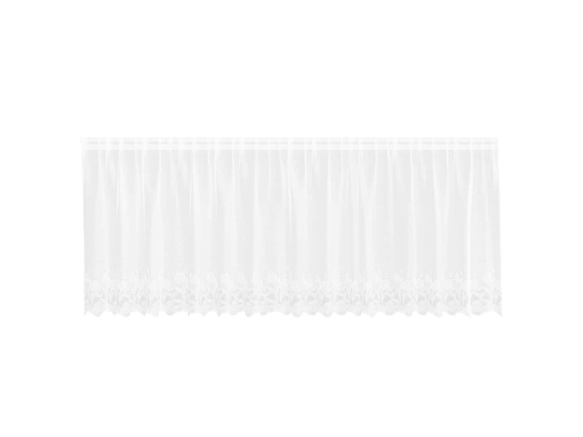 Conjunto 1 Cortina De Renda Vidaxl Branco Poliéster (120 X 400 Cm)