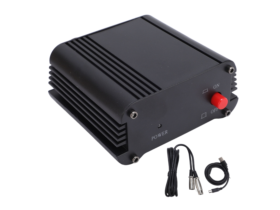 Fuente De Alimentación Phantom 48v Con Puerto Usb A Y Xlr Para Micrófonos De Diafragma Grande Mezcladores Grabación Transmisión En Vivo