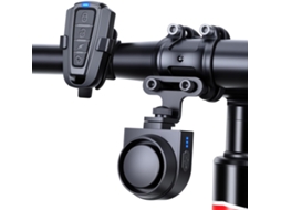 Buzina Sem Fio Para Bicicleta Elétrica De 115db Com Alarme Antifurto, Alarme Para Bicicleta Com Buzina E 5 Modos De Som (preta)