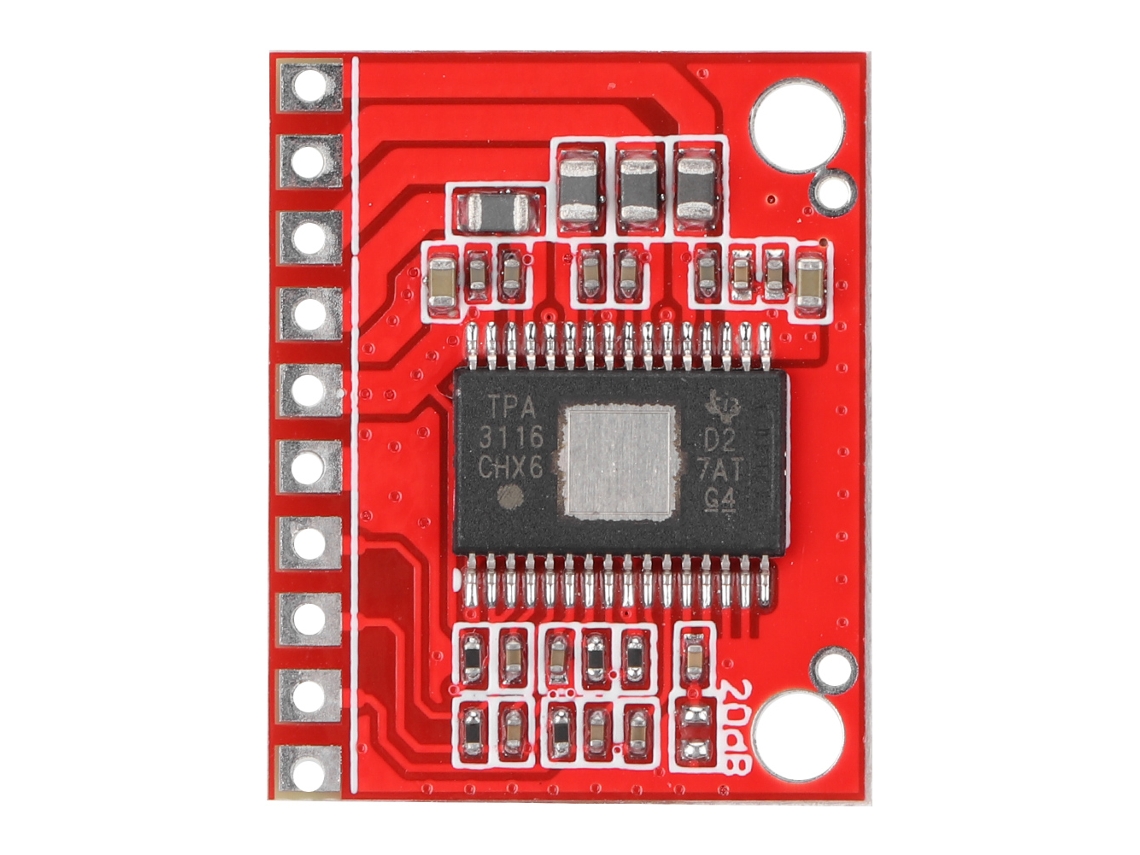 Módulo De Amplificador Digital Estéreo Duplo Oep50w X2 Classe D Dc5 24v Luz Dourada