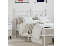 Vidaxl Cabeceira De Substituição 120 Cm Metal Branco