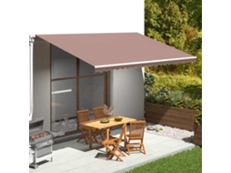 Vidaxl Tecido De Substituição Para Toldo Castanho 480x295 Cm Poliéster