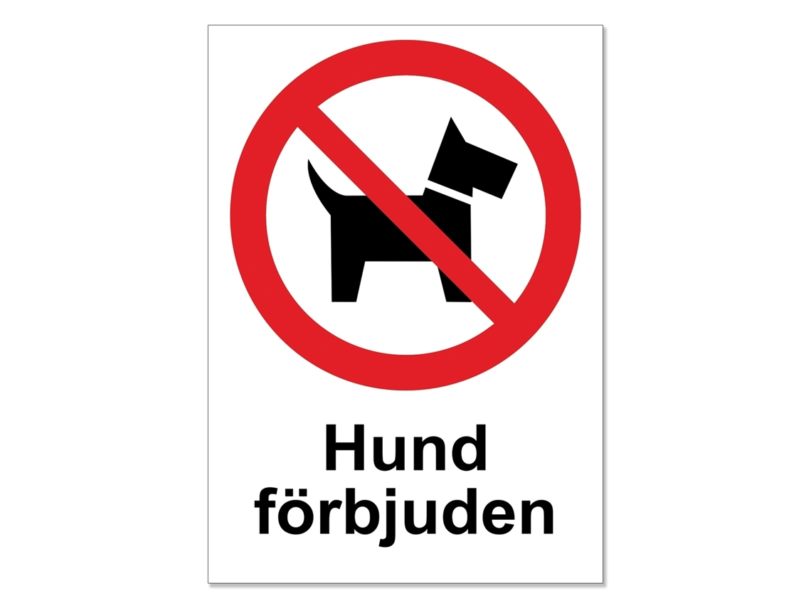 Placa ''proibido Cães'' / Placa De ''cão'' / Placa De Aviso - Placas / A5 Multicolorido