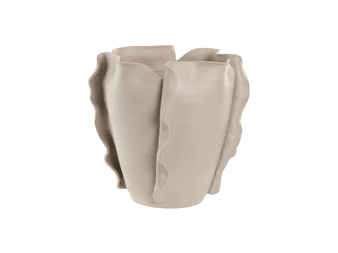 Vaso Home Esprit Branco Cerâmica Estilo Artesanal Moderno 33 X 33 X 32 Cm