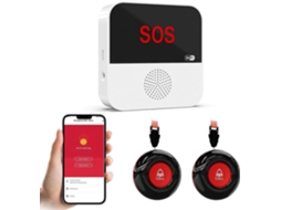 Sistema De Alerta De Emergência Sem Fio Wifi Smart Com Botão De Chamada Para Cuidadores, Alerta Vital Para Idosos, Pacientes E Pessoas Com Defici