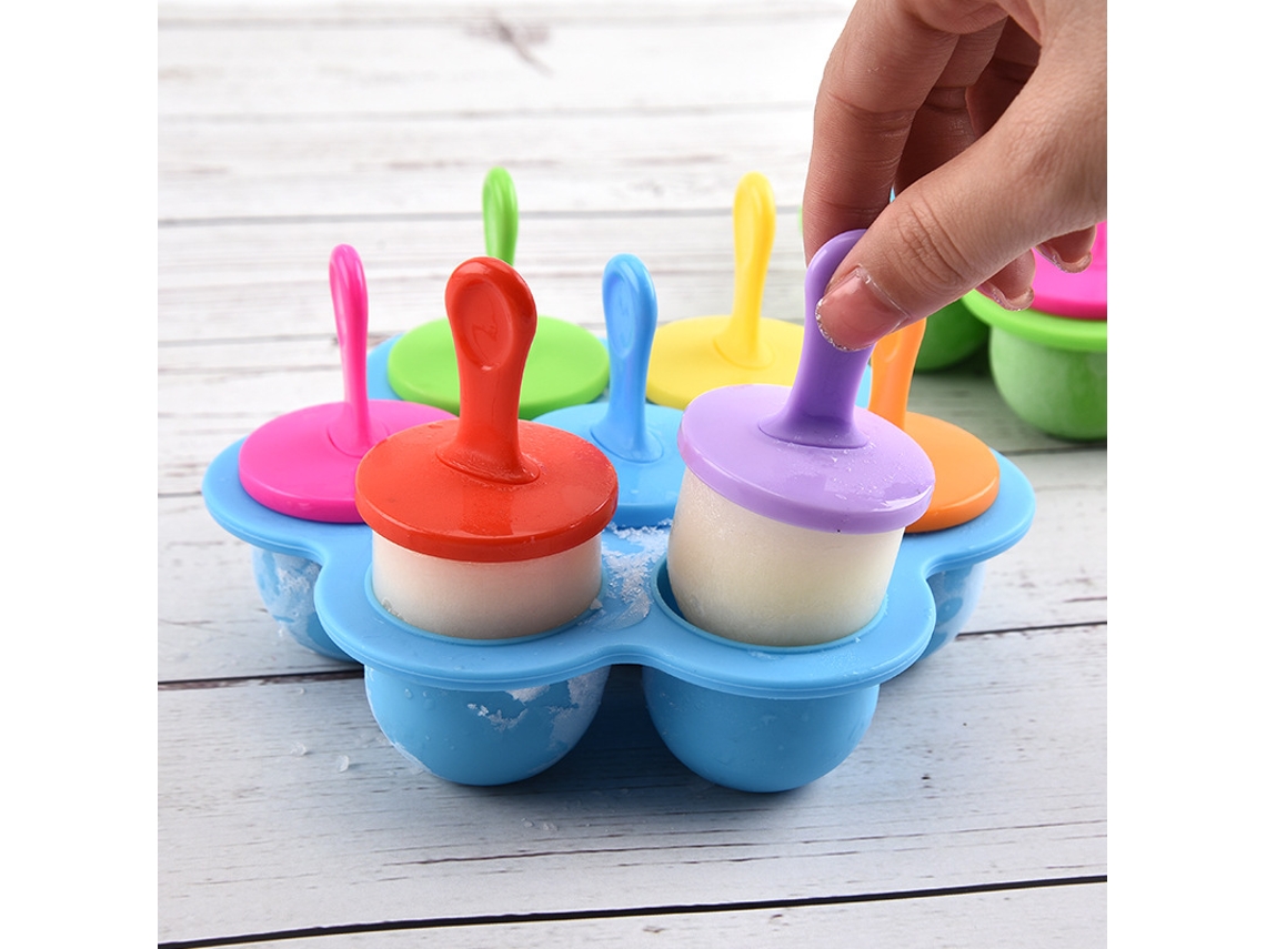7 Moldes de Silicone para Picolés, Mini Moldes Multifuncionais DUREFORWARD