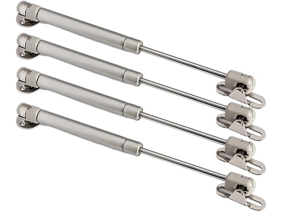 Conjunto De 4 Dobradiças Com Mola Hidráulica A Gás 100n 10kg Para Portas Armários, Cozinhas E Móveis