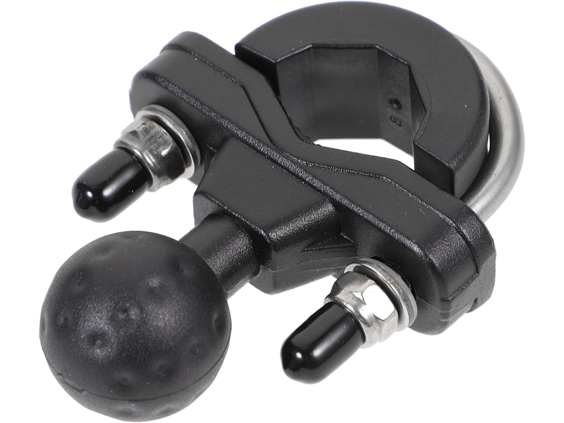 Suporte Para Celular Em Abs Preto E Metal Com Junta Esférica De 25 Mm
