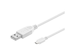 Goobay Usb 2.0 A/Micro-B 0.6M Cabo Usb 0.6 M Usb a Micro-Usb B Branco