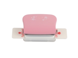 Máquina De Encadernar Manual Mini Rosa 6 Buracos