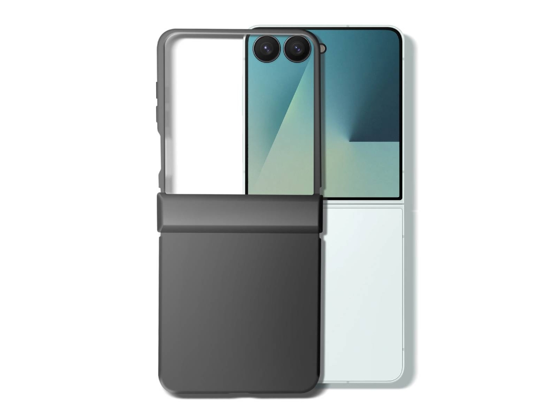 Avizar Capa Soft-touch Para Galaxy Z Flip 7 Com Dobradiça Reforçada Preto