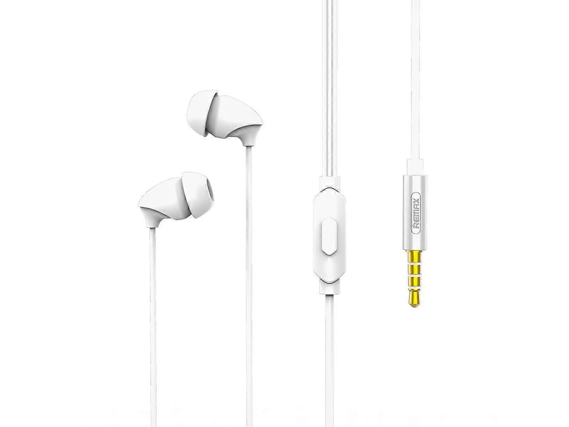 Fones de ouvido estéreo intra-auriculares Remax RM 588 para dormir com controle com fio, microfone e alto-falante Hengrongshen
