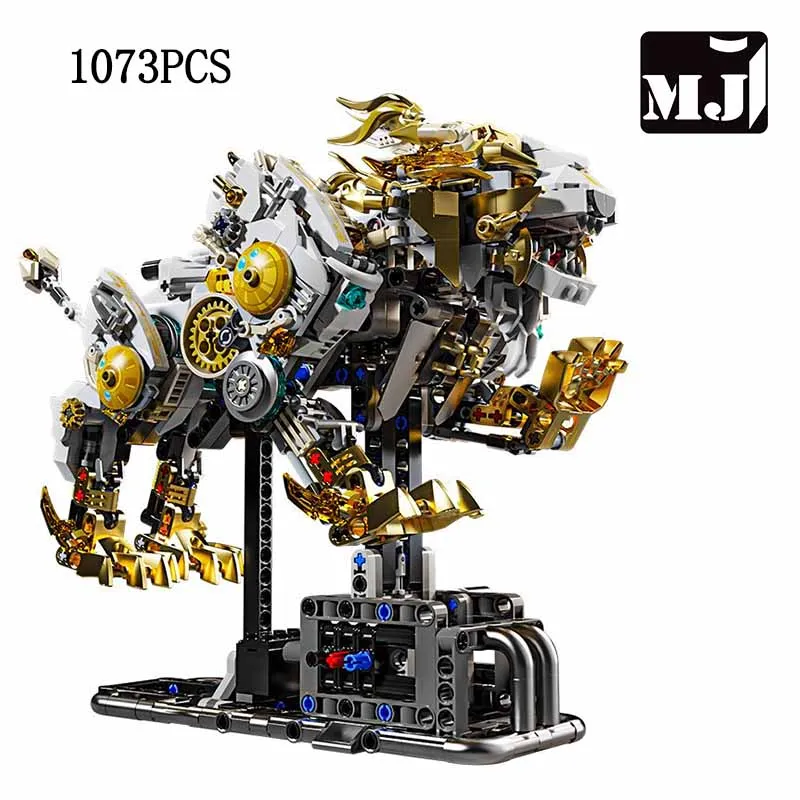 Conjunto De Montagem De Leão Mecânico (estático) Com 1073 Peças