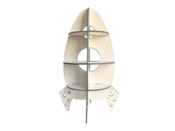 Suporte De Prateleira Em Formato Foguete Para Decoração Criativa Quartos (faça Você Mesmo).-aquaforge
