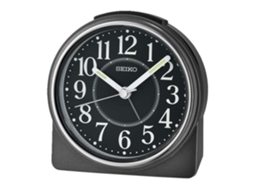 Seiko Clocks Despertador Preto Plástico Despertador Seiko Cor Preto Material