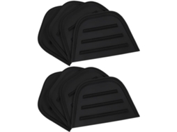 8 Protetores De Canto, Design Antiderrapante, Pvc Preto, Conjunto De 8, Incluindo Um Para Malas E