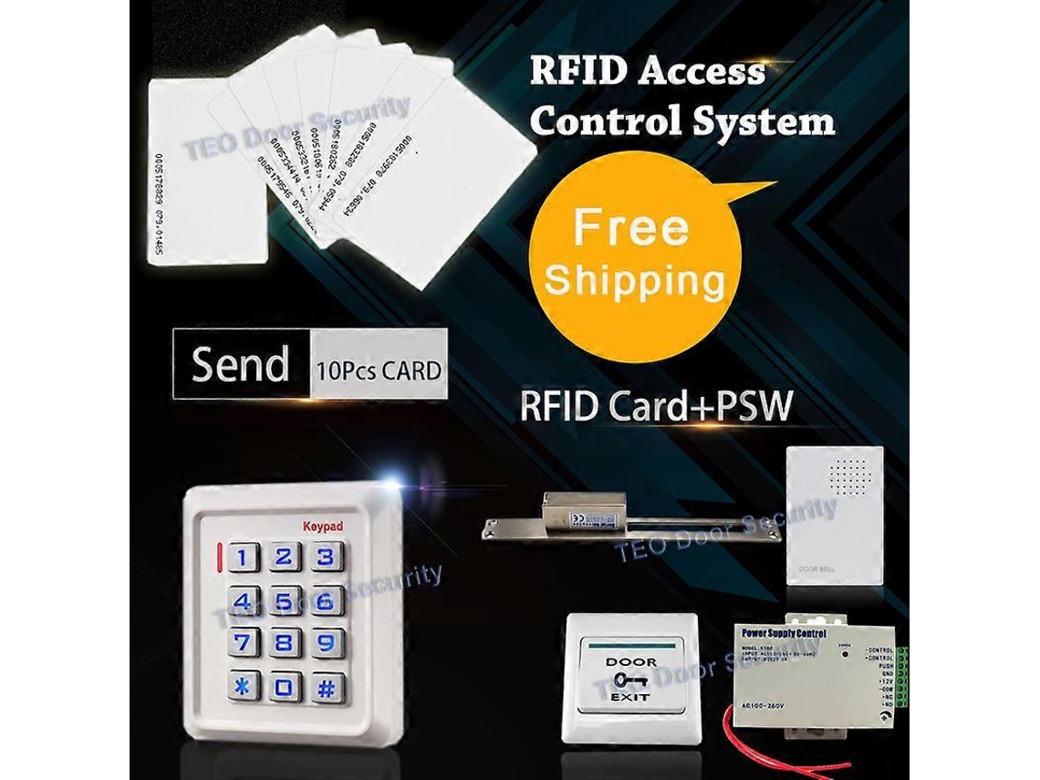 Sistema De Controle De Acesso Rfid, Completo Com Teclado E Fecho Elétrico