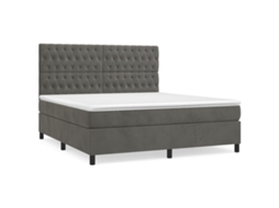 Box Spring Bed, Box Spring Beds Vidaxl Cinzeto Veludo (180 X 200 Cm)