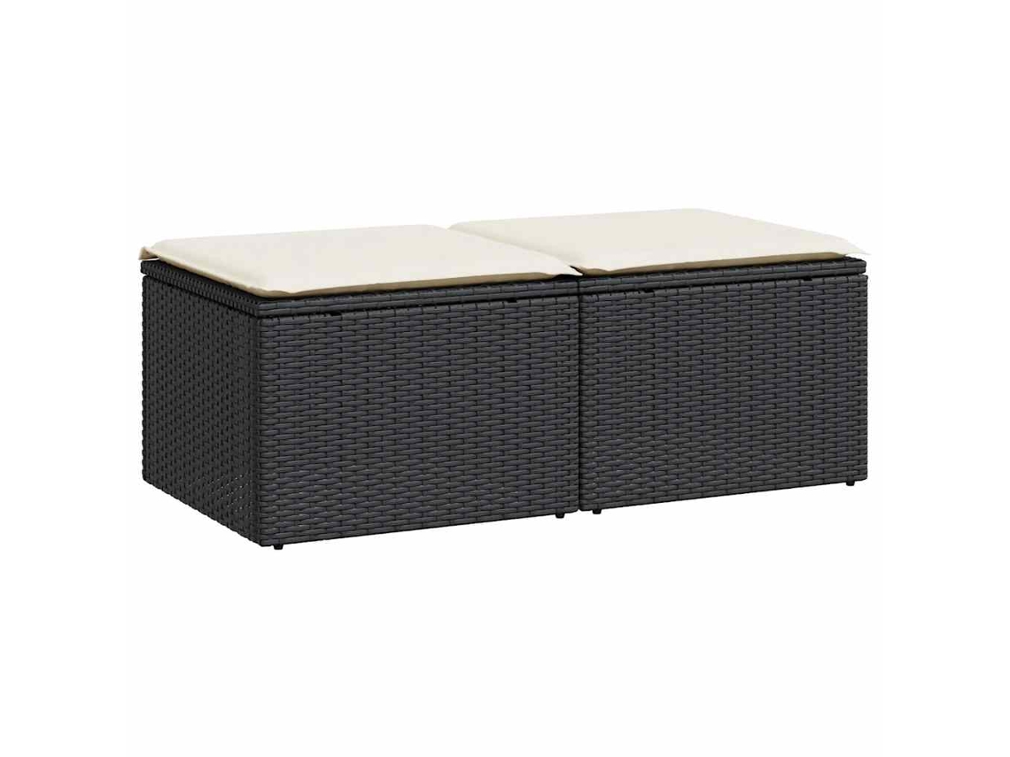 Garden Sofa Set, Garden Sofa Sets Vidaxl Preto Rattan / Vime (n/a)