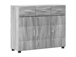 Aparador | Buffet Com Prateleira Florin Cinza Sonoma 88,5 X 30,5 X 73 Cm