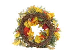 Coroa para Porta da Frente de Abóbora com Suporte Decorativa Halloween Ação de Graças 45cm