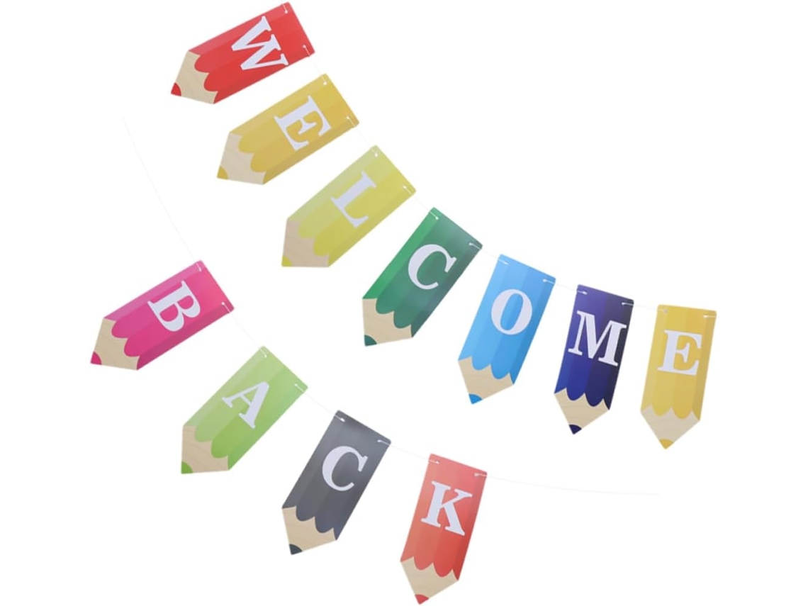 Faixa De Boas Vindas, Design Divertido, Papel Para Decoração Escolar, Ideal Para Decoração De Sala De Aula E Festa Volta Às