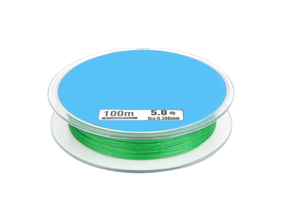 Linha de Pesca de Pe Trançada Verde 100m 5.0