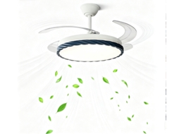 Ventilador de teto com ventilador integrado de 107 cm, saída de circulação de ar para todos os ambientes, ventilador de teto silencioso.
