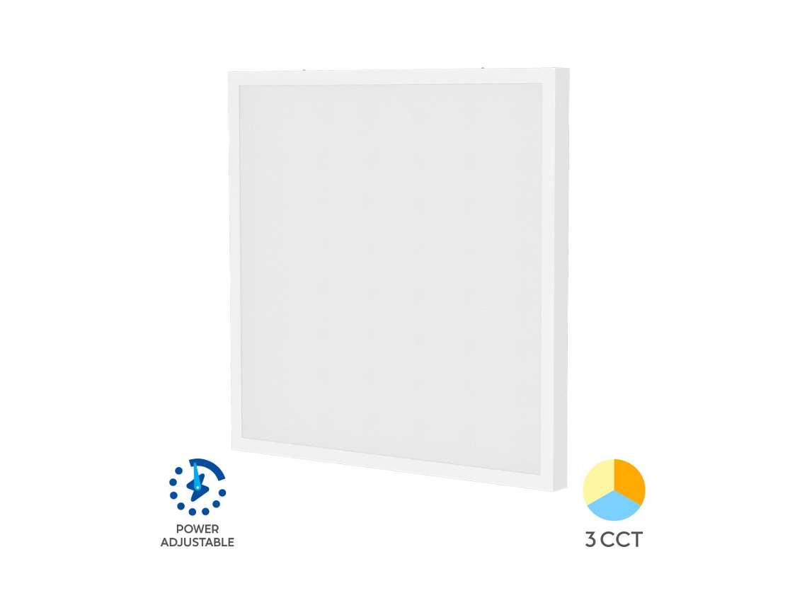 Painel de Led de Superfície 50w 600x600 3 em 1 Branco