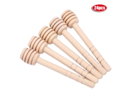 24pcs LAXISCREED Palito de Mel Madeira 10cm