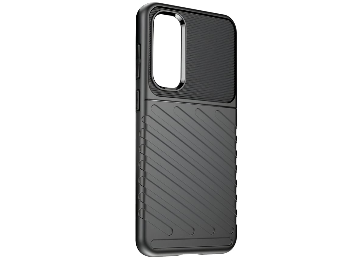 Capa Fe Estriado Antiderrapante Fina Para Samsung Galaxy S23 Ushion Silicone Preto