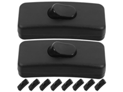 Interruptor De Linha Para Lâmpadas E Pequenos Eletrodomésticos, Interruptor Basculante Elétrico Em Abs E Cobre, 10 Peças