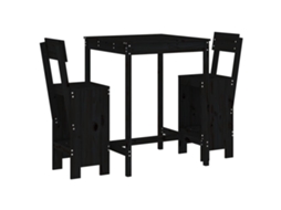Garden Bar Set, Garden Bar Sets Vidaxl Preto Madeira De Pinho (n/a)