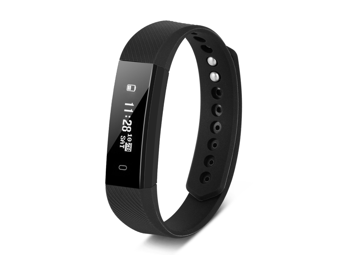 Pulseira de Passômetro EOOCOO preta para atividades físicas