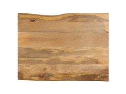 Vidaxl Tampo De Mesa C/ Borda Viva 90x80x2,5 Cm Mangueira Maciça