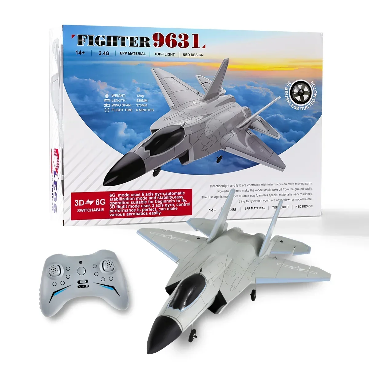 Avião Acrobático De Controle Remoto J-35 3d 6g Sem Escovas, 4 Canais E 2.4g, Brinquedo.