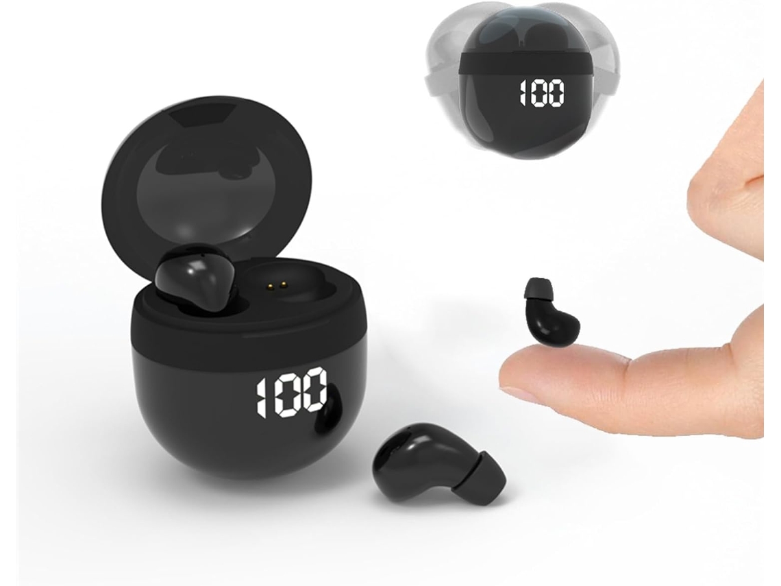 Auriculares Invisíveis Micro Low Profile Bluetooth Preto
