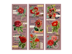 40pcs Adesivos de Tema de Folhas Pet para Manual, DIY, Decoração de Plantas Naturais