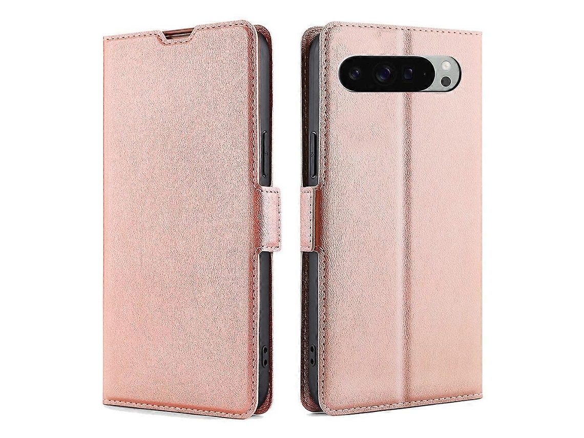 Capa De Celular De Couro Ultrafina Com Fivela Lateral E Flip Horizontal